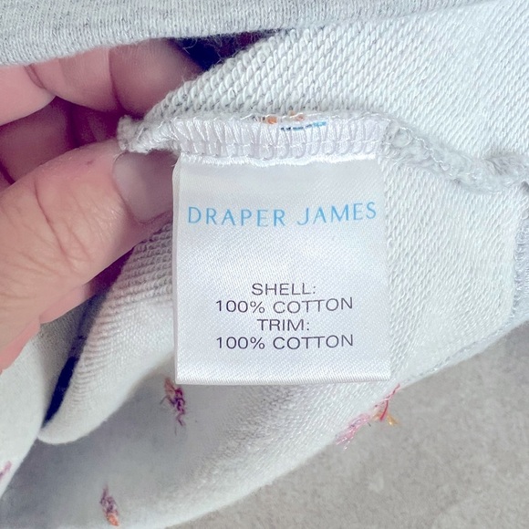 Draper James Gretchen Sweatshirt Dress in Embroidered Viola Cotton Size 1X - Picture 8 of 11